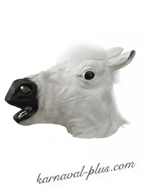 Карнавальная маска Лошадь, цвет белый, латекс